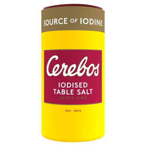 Cerebos iodised table salt extra fine 400g - British product