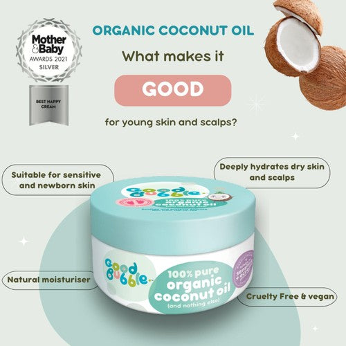 Good Bubble organic coconut oil for babies 185g, UK version