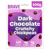 Brave roasted chickpea dark chocolate snack 100g - British product