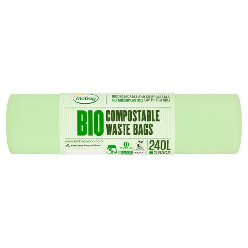 BioBag compostable wheelie bin liners 240L, UK version
