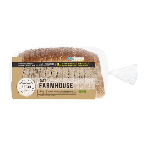 M&S Oaty Farmhouse Bread Loaf 800g, imported from the UK