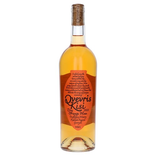 M&S Kisi Qvevris orange wine 75cl, imported from the UK