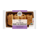 M&S all butter pain au chocolat with dark chocolate 4 pack, imported from the UK