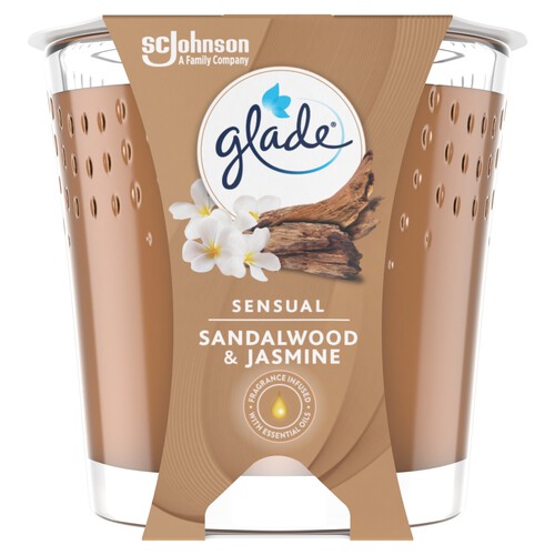 Glade Small Scented Candle Sandalwood  Jasmine