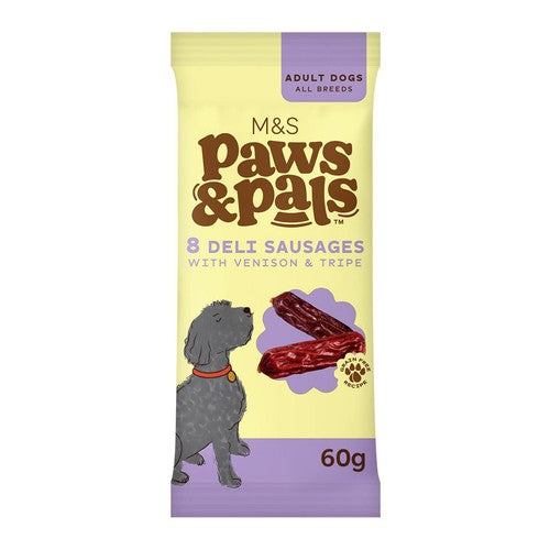 M&S dog treats venison tripe 60g, imported from the UK