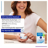 NIVEA day cream for normal skin with SPF 30 in a jar, imported from the UK