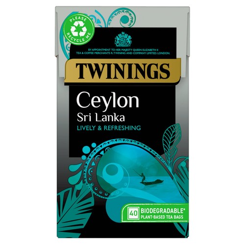 Twinings Ceylon Tea 40 Teabags (British brand)