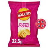 Walkers Prawn Cocktail crisps bag, 32.5g (British brand)