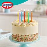 Dr. Oetker rainbow birthday candles 12-pack - British product