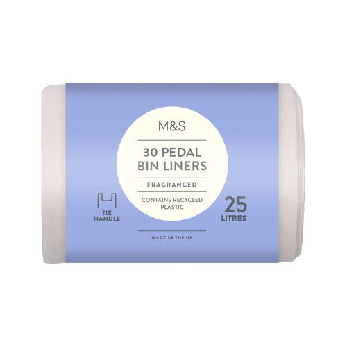 M&S Fragranced Tie Handle Pedal Bin Liners 25L, imported from the UK