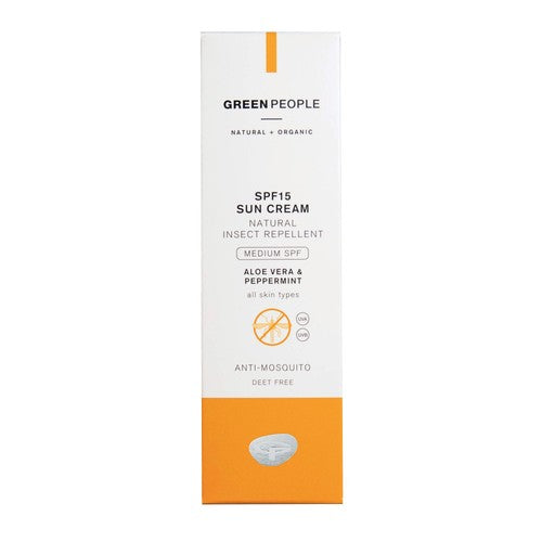 Green People SPF15 sun cream with insect repellent, UK version