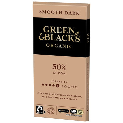 Green & Black's Smooth 50% dark chocolate bar 90g, UK version