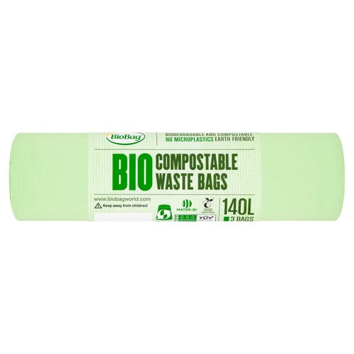 BioBag 140L compostable wheelie bin liners, UK version