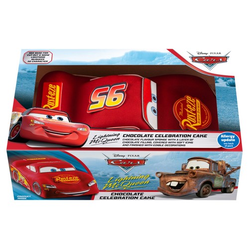 Finsbury Food Group Disney Cars Lightning McQueen chocolate cake 975g - British product