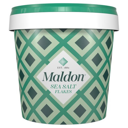 Maldon Sea Salt Flakes in plastic tub 570g, imported from the UK