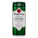 Tanqueray London Dry Gin & Tonic ready to drink can 250ml (British brand)