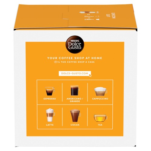 Dolce Gusto Latte Macchiato coffee pods, imported from the UK
