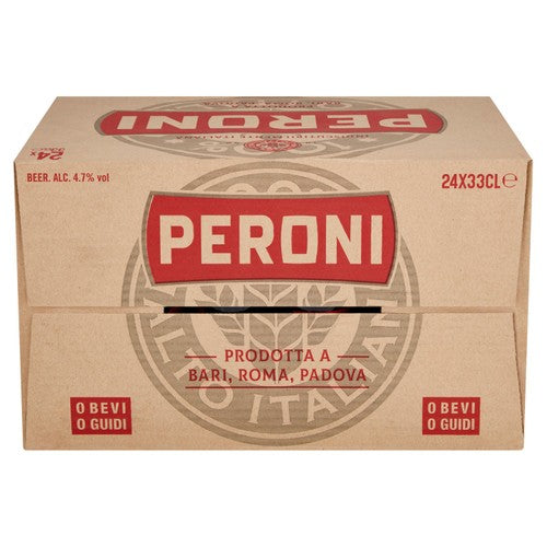 Peroni Red Lager beer bottles 24 x 330ml, imported from the UK