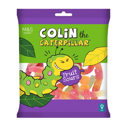 M&S Colin The Caterpillar fruit sours 170g, imported from the UK