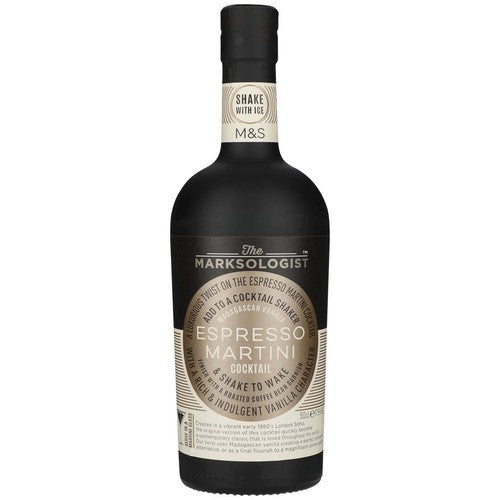 M&S Vanilla Espresso Martini cocktail 500ml, imported from the UK