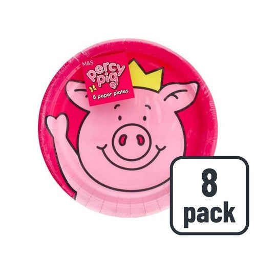 M&S Percy Pig paper plates 23cm, imported from the UK