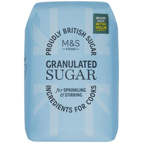M&S granulated sugar 2kg, imported from the UK
