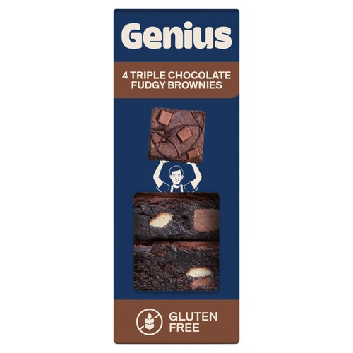 Genius triple chocolate brownies 4 pack, UK version
