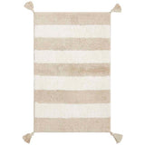 M&S pure cotton striped bath mat natural, imported from the UK