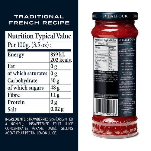 St Dalfour strawberry fruit spread 284g (British brand)