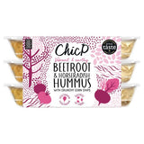 ChicP Beetroot  Horseradish Hummus Snack Pack Trio