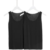 M&S Womens Heatgen Thermal Built-up Shoulder Vest, 2 Pack, 14, Black