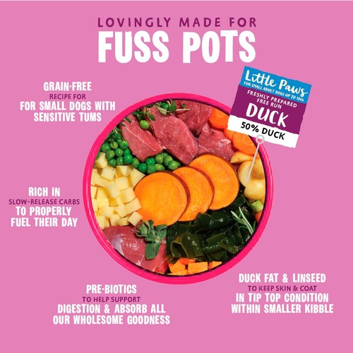 Barking Heads Little Paws Fuss Pot Duck dry dog food 1.5kg - British product