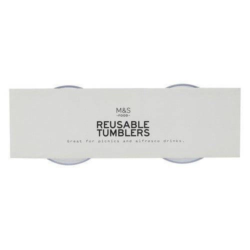 M&S plastic tumblers 2-pack reusable (British brand)