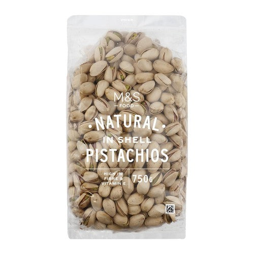M&S in shell pistachios 750g, imported from the UK