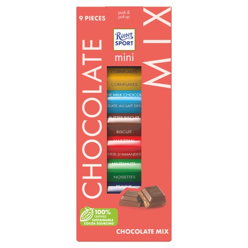 Ritter Sport Colourful Towers chocolate mix gift box 150g, imported from the UK