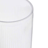 M&S clear ribbed glass cylinder vase 27cm (British brand)