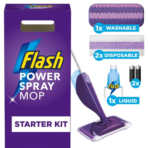 Flash Power Mop Washable Starter Kit All-In-One Mopping System