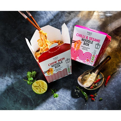 M&S chow mein noodle box 300g, imported from the UK