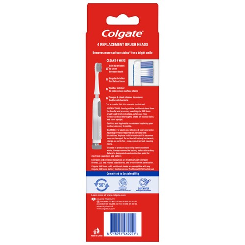 Colgate toothbrush heads Max White Soft pack of 4 - British product