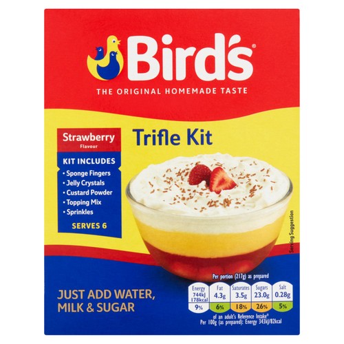 Bird's strawberry trifle dessert mix 141g, UK version