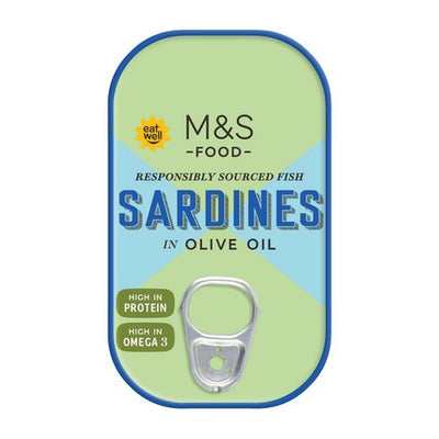M&S M&S Sardines in Olive Oil Canned Sardines 120g- Buy online at McGrocer