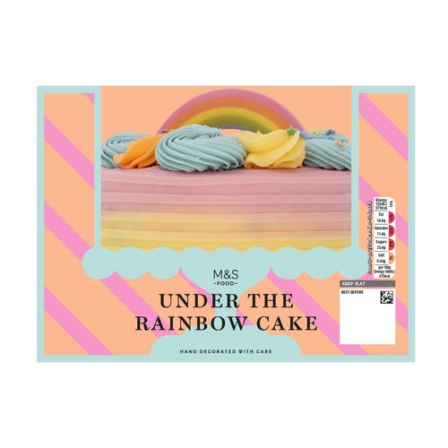 M&S Under The Rainbow Cake 1.25kg, imported from the UK