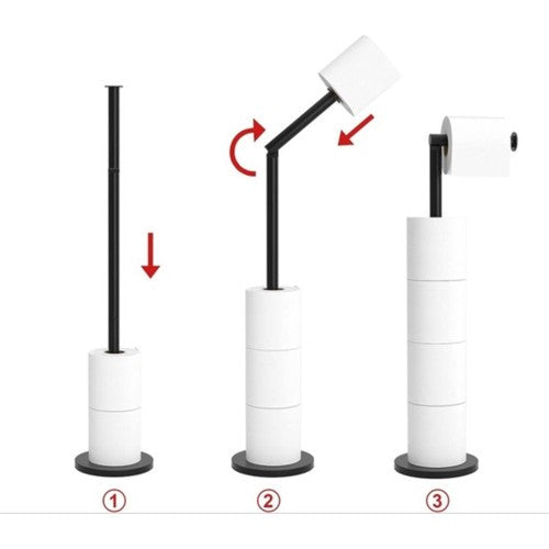 Addis Free Standing Toilet Roll Holder Black - British product