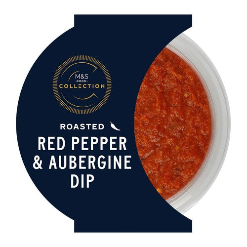 M&S roasted red pepper and aubergine dip 170g, imported from the UK