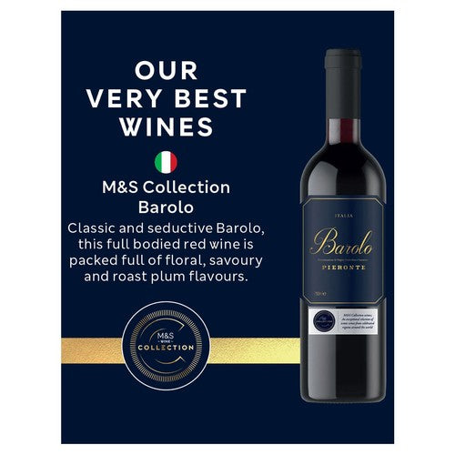M&S Barolo red wine 75cl, imported from the UK
