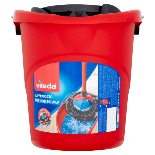 Vileda 10L plastic bucket with torsion wringer for floor cleaning (British brand)