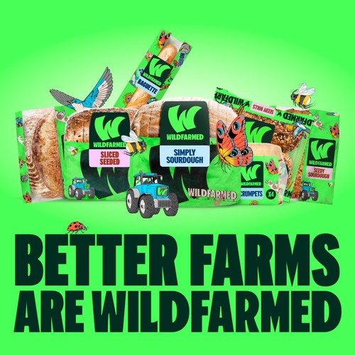Wildfarmed seeded bread rolls 264g (British brand)