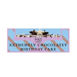 M&S Extremely Chocolatey Birthday Cake 800g, imported from the UK