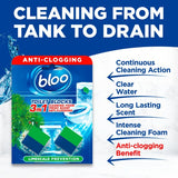 Bloo toilet cleaner block anti-clog pine scent 2x50g - British product