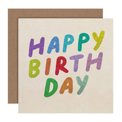 M&S Happy Birthday Card 15cm x 15cm, imported from the UK